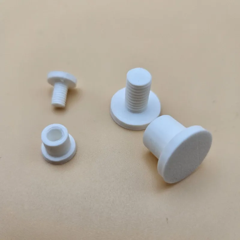3D printed Chicago screw parts in white PLA