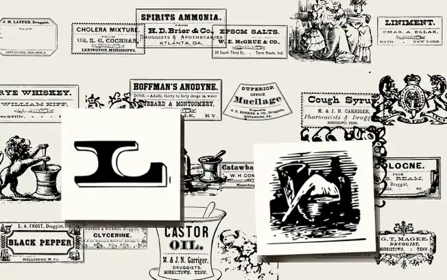 New Sample Book of Cut and Gummed Druggists' Labels