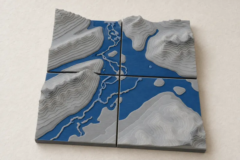 3D Topography Split Generator example
