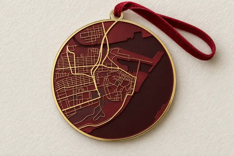 Christmas Ornament Map Generator example