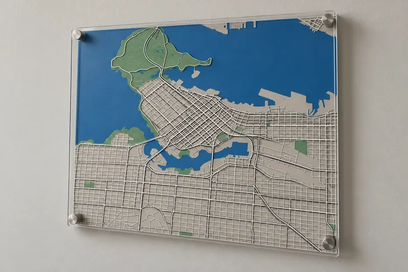 UV Printed Layered Map Generator example