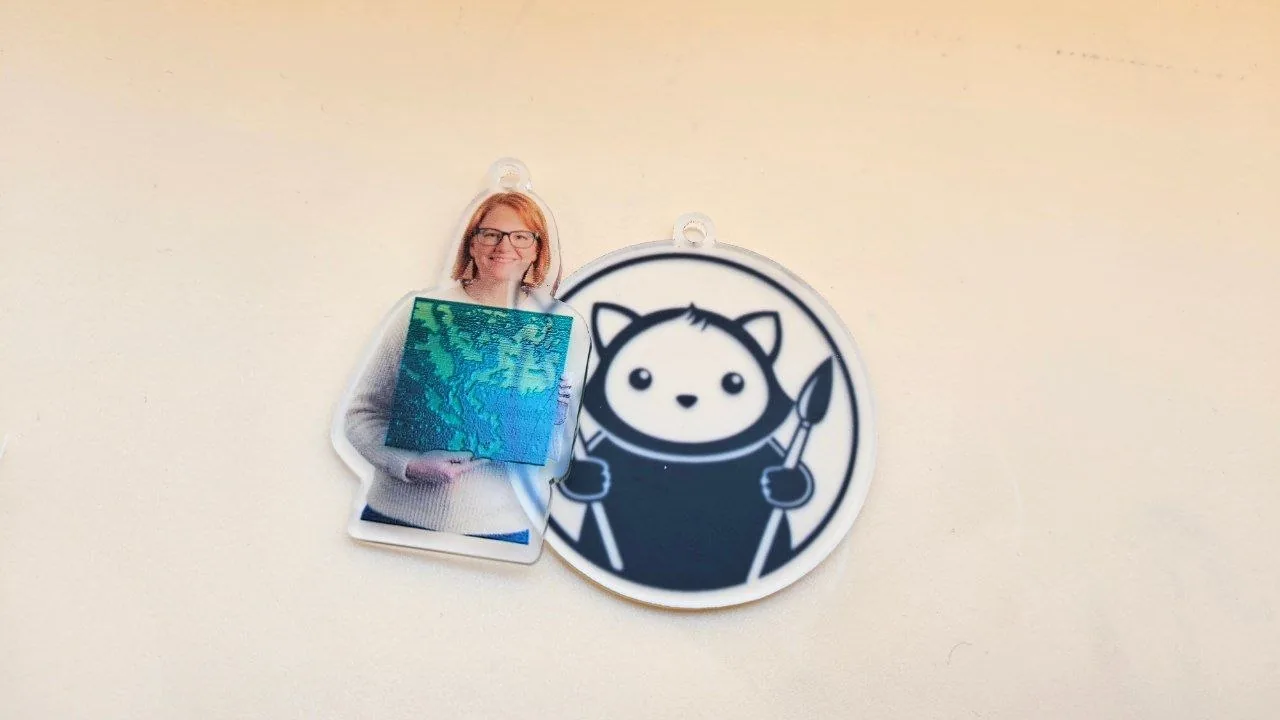 Photo Print and Cut Keychain Generator example