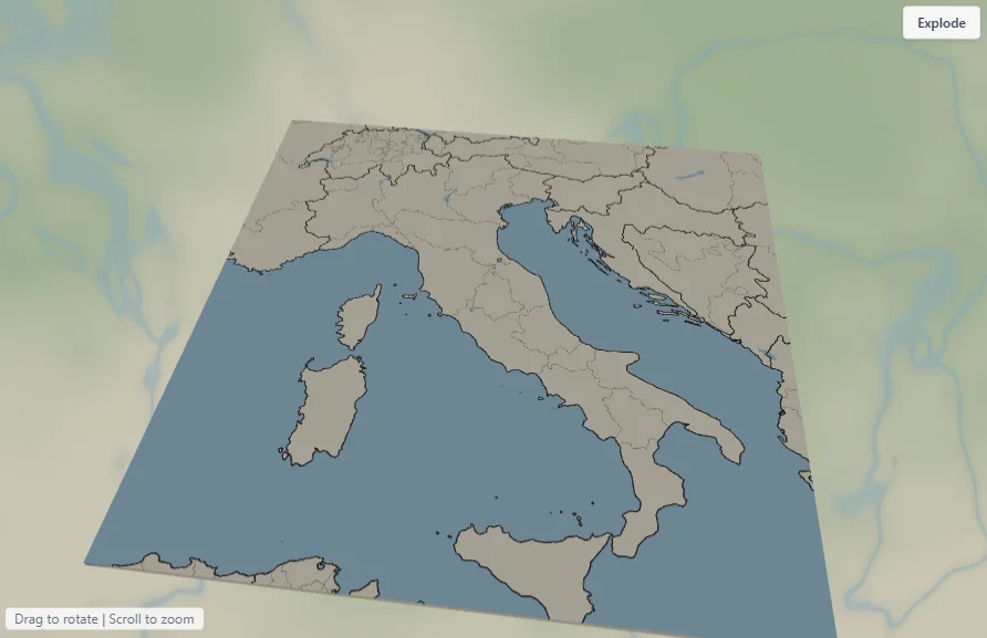 Country Borders Map Generator example