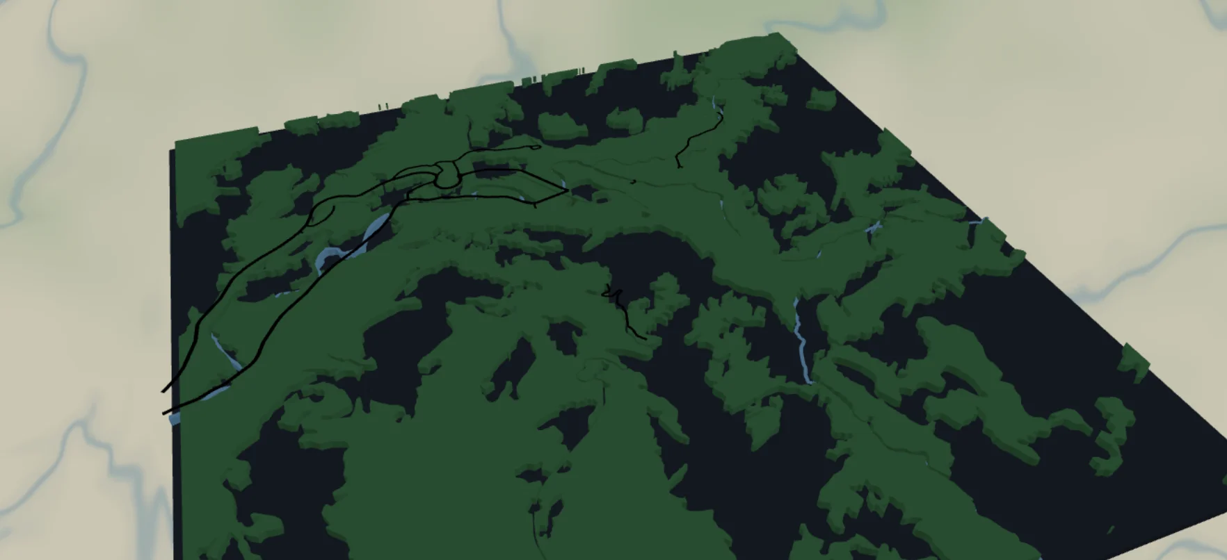 Raised Trail Relief Generator example