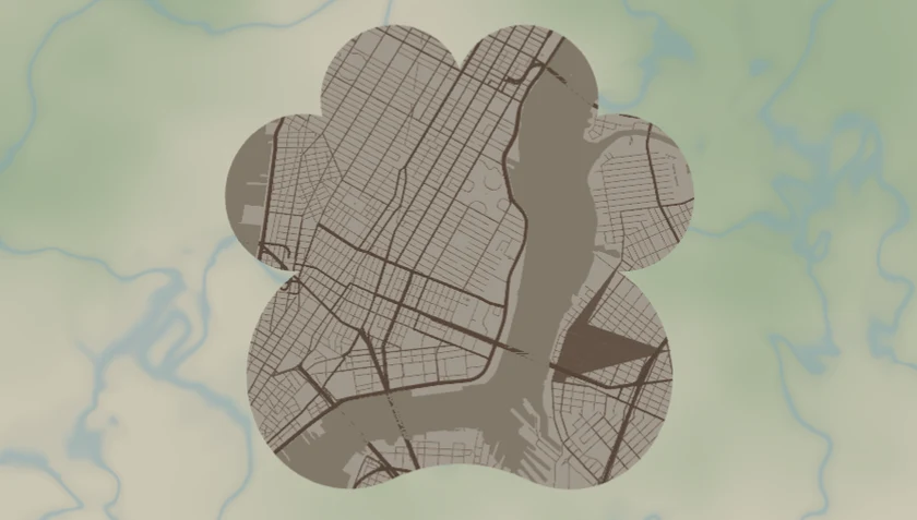 Paw Print Map Generator example