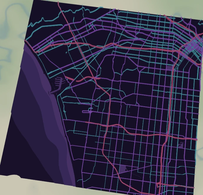 Synthwave Sunset Map preset preview