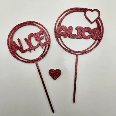 Name Cake Topper example