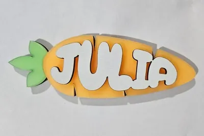 Carrot Name Tag example